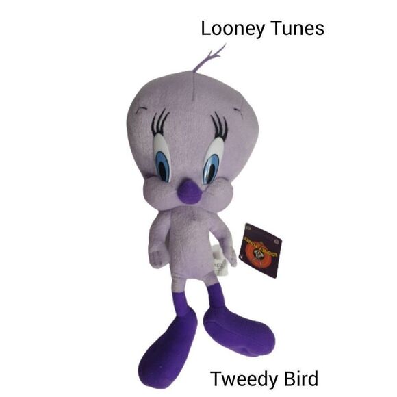 Vintage Looney Tunes Tweety Bird Plush Stuffed  Purple 12" Cartoon Nanco Toy NWT - Picture 1 of 7